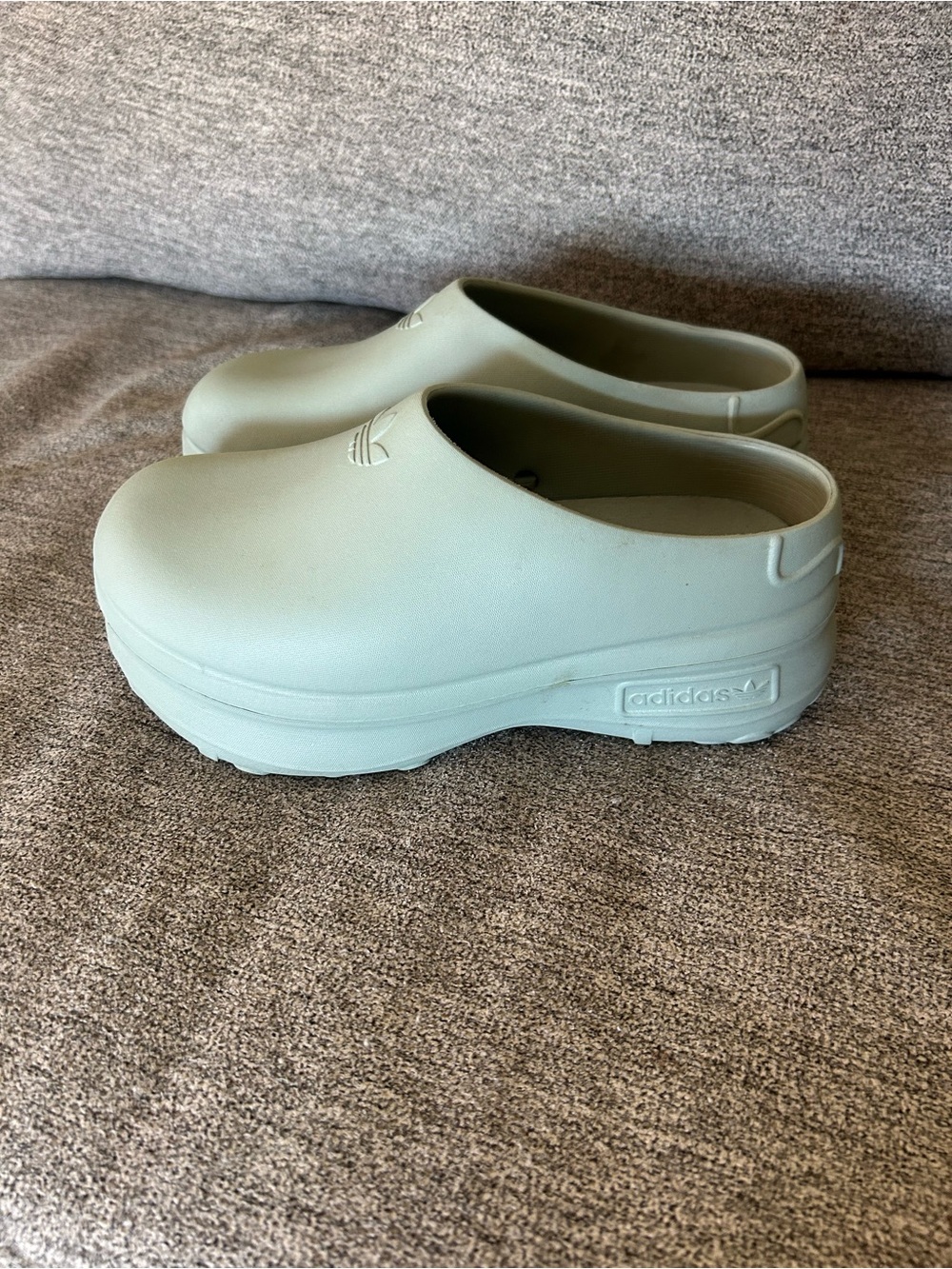 Adidas Adifom Stan Smith Platform Mule Clog Silver Green Womens Size 7 - Picture 3 of 12